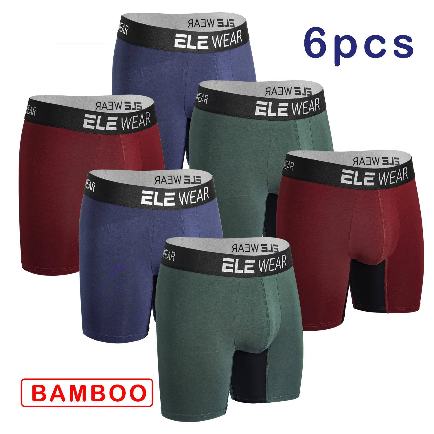 6 peças de cuecas masculinas d - Bamboo Fiber Trunk avaliação e preço